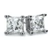 18k White Gold 4-prong Princess Diamond Stud Earrings (0.52 Ct. T.w., Si1-2 Clarity, H-i Color) -Veloura Shop 4 prong princess white view 1 56 ea74d336 3c05 4e6e bea1 b691534dcce9