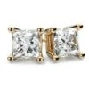 14k Yellow Gold 4-prong Princess Diamond Stud Earrings (0.25 Ct. T.w., Vs1-vs2 Clarity, H-i Color) -Veloura Shop 4 prong princess yellow view 1 40 9d937baa 8d7c 48e5 b490 eee77793424c