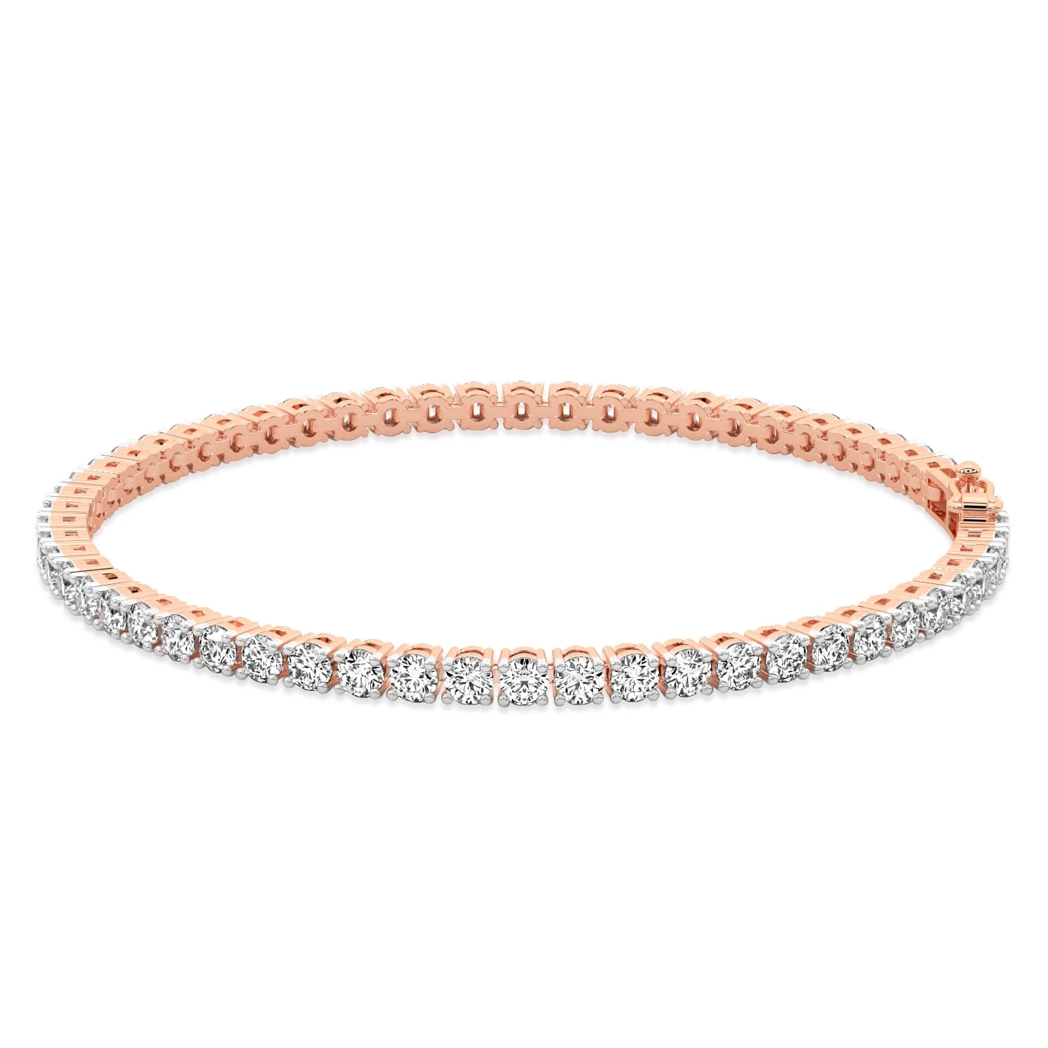 Exquisite Lab-Grown Diamond Tennis Bracelet In White & Yellow Gold, 3-15 Carats (EFG, VS, Excellent Cut) 4 Exquisite Lab-Grown Diamond Tennis Bracelet In White & Yellow Gold, 3-15 Carats (EFG, VS, Excellent Cut) - Image 2