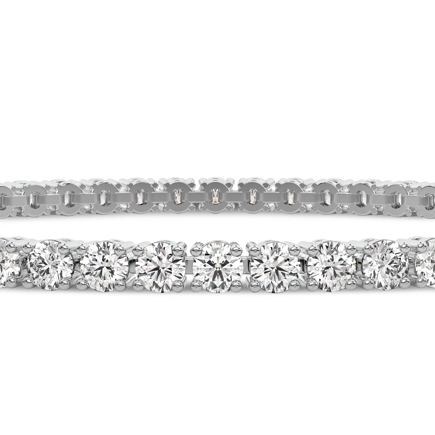 Exquisite Lab-Grown Diamond Tennis Bracelet In White & Yellow Gold, 3-15 Carats (EFG, VS, Excellent Cut) 10 Exquisite Lab-Grown Diamond Tennis Bracelet In White & Yellow Gold, 3-15 Carats (EFG, VS, Excellent Cut) - Image 8