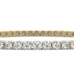 Exquisite Lab-Grown Diamond Tennis Bracelet In White & Yellow Gold, 3-15 Carats (EFG, VS, Excellent Cut) 14 Exquisite Lab-Grown Diamond Tennis Bracelet In White & Yellow Gold, 3-15 Carats (EFG, VS, Excellent Cut) -Veloura Shop 4rdtbr yr