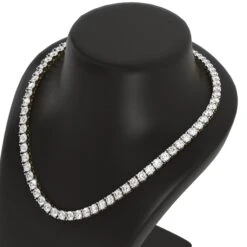 Riviera Tennis Lab Grown Diamond Necklace: EFG Color, VS Clarity, 5-25 Carats, IGI Certified -Veloura Shop 4rdtne yl