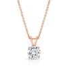 Round (full Cut) Diamond Solitaire Pendant In A 14k Rose Gold 4-prong Basket Setting, 2.75ct. T.w. (hi, Si1-si2) -Veloura Shop 599001 rd100 rose front 11 3460f8ea f448 4ff7 a80d ddd731d1890f