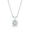 Round (full Cut) Diamond Solitaire Pendant In A 14k White Gold 4-prong Basket Setting, 2ct. T.w. (hi, Si1-si2)