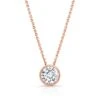 Round (full Cut) Diamond Solitaire Pendant In A 14k Rose Gold Bezel Slide Setting, 0.85ct. T.w. (hi, Si1-si2) -Veloura Shop 599002 rd100 rose front 6 ff5b9696 41ff 4ac0 8b6e 51ad8f9fecee