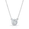 Round (full Cut) Diamond Solitaire Pendant In A 14k White Gold Bezel Centered Setting, 0.55ct. T.w. (hi, Si1-si2) -Veloura Shop 599003 rd100 white front 1 6faf8d3b 05c8 4e9a 8224 80e6dd5ecc33