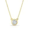 Round (full Cut) Diamond Solitaire Pendant In A 14k Yellow Gold Bezel Centered Setting, 1ct. T.w. (hi, Si1-si2) -Veloura Shop 599003 rd100 yellow front 3 80f1199f bae4 4339 a27a 860a48adc222