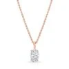 Oval Diamond Solitaire Pendant In A Platinum Fleur De Lis Setting, 0.5ct. T.w. (hi, Si1-si2) -Veloura Shop 599004 ov075 rose front 1 d8123fcd 714d 466a 8d55 b2c99537acc9