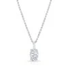 Oval Diamond Solitaire Pendant In A 14k White Gold Fleur De Lis Setting, 3.85ct. T.w. (hi, Si1-si2) -Veloura Shop 599004 ov075 white front 4 e891b877 8e42 4544 9e78 8b84b179801f