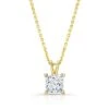Princess Diamond Solitaire Pendant In A 14k Yellow Gold 4-prong Basket Setting, 3ct. T.w. (hi, Si1-si2) -Veloura Shop 599005 pr100 yellow front 7 64377928 66fc 4055 9f4f b5cb6d0345c0