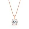 Cushion Diamond Solitaire Pendant In A 14k Rose Gold 4-prong Leaf Scroll Setting, 3ct. T.w. (hi, Si1-si2) 2 Cushion Diamond Solitaire Pendant In A 14k Rose Gold 4-prong Leaf Scroll Setting, 3ct. T.w. (hi, Si1-si2) -Veloura Shop 599007 cu300 rose front e64651d6 ba45 42bd ad0b 3e47ce3dd10c