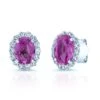 Pink Sapphire And Diamond Earring In 14k White Gold (1/2 Ct. Tw.) -Veloura Shop 60718psc 07bb5709 ce0f 4a60 b7e2 3a6e0a935ac5