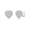 Diamond Heart Shaped Double Halo Earrings In 14k White Gold -Veloura Shop 61174d3c 1