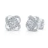 Diamond Pave Cross Knot Earrings With Round Centers In 14k White Gold -Veloura Shop 61218d3c 1
