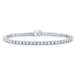 Diamond 4-prong Tennis Bracelet In 18k White Gold (14.60ctw)