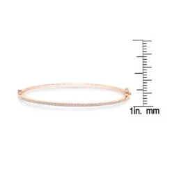 Pave Bangle In 14k Rose Gold (1/3 Ct.tw.) -Veloura Shop 70336d3c front ruler 4b8f8ce1 f922 4206 b35f c52955300bc2