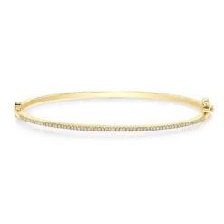 Pave Bangle In 14k Yellow Gold (1/3 Ct.tw.)