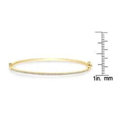 Pave Bangle In 14k Yellow Gold (1/3 Ct.tw.) -Veloura Shop 70336d3c y front ruler aff8d01e 25a7 43fb ae8c 974e60b0efed