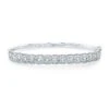 Diamond Scallop Edge Bangle In 14k White Gold - (cloned) -Veloura Shop 70357 front