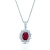 Ruby And Diamond Pendant In 18k White Gold -Veloura Shop 7164ruc 160 front