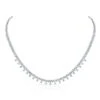 Diamond Prong-set Necklace With Drop Accents In 14k White Gold (3.15ctw) 2 Diamond Prong-set Necklace With Drop Accents In 14k White Gold (3.15ctw) -Veloura Shop 80358