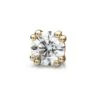 18k Yellow Gold Double Prong Round Diamond Single Stud Earring 0.50ctw (5.2mm Ea), H-i Color, Si Clarity -Veloura Shop double prong yellow 31 9f7fb672 5447 4983 ae67 832e36483e50