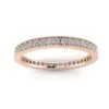 Round Brilliant Cut Diamond Pave & Milgrain Set Eternity Ring In 14k Rose Gold(0.5ct. Tw.) Ring Size 8 -Veloura Shop frmu4master front view 152 8bcdcb6b 4c0e 498f 9d9a a6abb8b93f9e