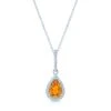 Citrine And Diamond Pendant In 14k White Gold (1/6 Ct.tw.) -Veloura Shop fw50318ct fju front 5317f21f 7a93 4dce af08 450e603c18e4
