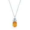 14k White Gold 11x9mmOval Citrine & Diamond Pendant -Veloura Shop fw50867ctc 160 front 48395daf c9a9 4dfc 9853 ffb3cc738149