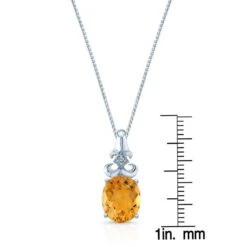 14k White Gold 11x9mmOval Citrine & Diamond Pendant 7 14k White Gold 11x9mmOval Citrine & Diamond Pendant -Veloura Shop fw50867ctc 160 frontr 20ec35e4 08a3 4b12 9fb7 6378d46150c8