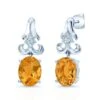 14kw GoldCitrine & Diamond Drop Earrings -Veloura Shop fw60822ctc