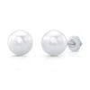 White 7.5-8mm Akoya Pearl Stud Earrings In 14k White Gold -Veloura Shop fw8152 white front 2