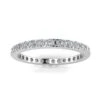 Round Brilliant Cut Diamond Pave Set Eternity Ring In 14k White Gold(1.37ct. Tw.) Ring Size 5 -Veloura Shop fwmu1master front view 223 2f2cd583 e282 4530 ab26 1595aa038d55