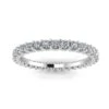 Round Brilliant Cut Diamond Shared Prong Set Eternity Ring In 18k White Gold(1.62ct. Tw.) Ring Size 8 -Veloura Shop fwmu3master front view 245 e028a85c 6929 493a 8118 e9f92e0ee3e2