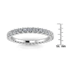Round Brilliant Cut Diamond Shared Prong Set Eternity Ring In 18k White Gold(1.62ct. Tw.) Ring Size 8 -Veloura Shop fwmu3r105 hivs 70 245 e1495ded 5ab5 4f76 a755 e8d9b889f5a2