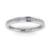 Round Brilliant Cut Diamond Channel Pave Set Eternity Ring In 18k White Gold(0.28ct. Tw.) Ring Size 4 -Veloura Shop fwmu5master front view 173 1bf38f2d ee35 4e7e 8e0e d5d298c7ea8f
