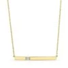 Diamond Bar Necklace In 14k Yellow Gold -Veloura Shop fy51962d2c front