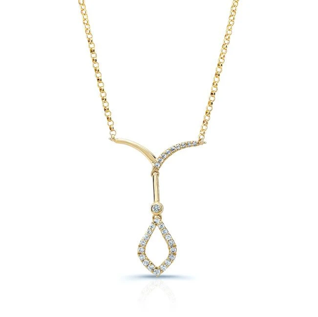 Open Kite Diamond Drop Necklace In 14k Yellow Gold 18 Inch Length 3 Open Kite Diamond Drop Necklace In 14k Yellow Gold 18 Inch Length
