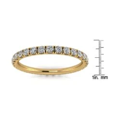 Round Brilliant Cut Diamond Split Prong Set Eternity Ring In 14k Yellow Gold(0.51ct. Tw.) Ring Size 7.5 -Veloura Shop fymu2r105 hivs 70 183 8ddcc7bb 3639 45d1 a253 3fb113e4caa7