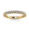 Round Brilliant Cut Diamond Shared Prong Set Eternity Ring In 18k Yellow Gold(1.43ct. Tw.) Ring Size 5 -Veloura Shop fymu3master front view 338 9c66fb01 45e9 4039 8c3b 2b10e6fcf068