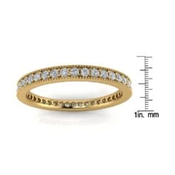 Round Brilliant Cut Diamond Pave & Milgrain Set Eternity Ring In 14k Yellow Gold(0.36ct. Tw.) Ring Size 9 7 Round Brilliant Cut Diamond Pave & Milgrain Set Eternity Ring In 14k Yellow Gold(0.36ct. Tw.) Ring Size 9 -Veloura Shop fymu4r105 hivs 70 186 2356463f f98b 4c08 956e 3426a52e3b19
