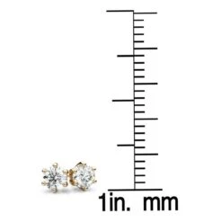 14k Yellow Gold 6-prong Round Brilliant Diamond Stud Earrings (0.25 Ct. T.w., Vs1-vs2 Clarity, F-g Color) -Veloura Shop fysm3r025 fgvs12 r 12 8c01f7cf 8935 4839 94c0 f1a413efbb46