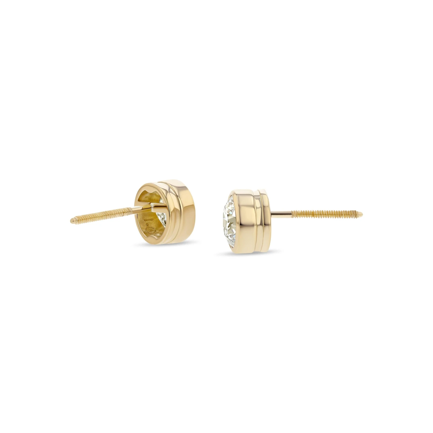 18k Yellow Gold Bezel Set Round Brilliant Diamond Stud Earrings (0.22 Ct. T.w., Si1-si2 Clarity, J-k Color) 6 18k Yellow Gold Bezel Set Round Brilliant Diamond Stud Earrings (0.22 Ct. T.w., Si1-si2 Clarity, J-k Color) - Image 4