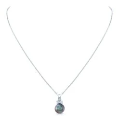 Black Tahitian Pearl And Diamond Pendant 14k White Gold -Veloura Shop p315tpc bust 7d11ffde 0921 411b b077 8fafc78bf8b3