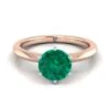 14K Rose Gold Round Brilliant Emerald Pinched Comfort Fit Claw Prong Solitaire Engagement Ring 1 14K Rose Gold Round Brilliant Emerald Pinched Comfort Fit Claw Prong Solitaire Engagement Ring -Veloura Shop r80129em rd70mmrh ca98022c 4294 46d6 8bfe 95fa0865749d