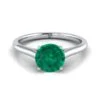 18K White Gold Round Brilliant Emerald Cathedral Style Comfort Fit Solitaire Engagement Ring -Veloura Shop w80120em rd70mmrh 2 883bf4d1 4d14 4d32 a63e f0a951eb5660