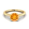 18K Yellow Gold Round Brilliant Citrine Round Comfort Fit Claw Prong Solitaire Engagement Ring 2 18K Yellow Gold Round Brilliant Citrine Round Comfort Fit Claw Prong Solitaire Engagement Ring -Veloura Shop y80127ct rd70mmrh